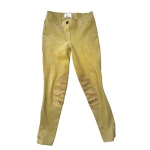 Tuff Rider Tan Riding Pants Equestrian Pull On Suede Patches Velcro At Ankles